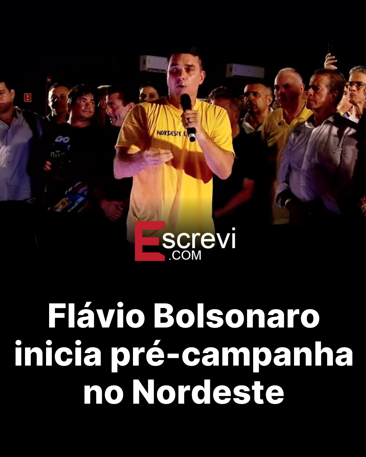 Flávio Bolsonaro inicia pré-campanha no Nordeste card preto