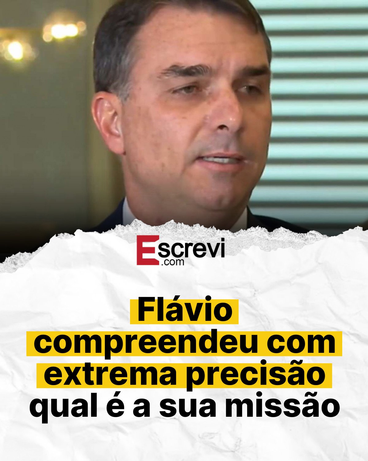 Flávio compreendeu com extrema precisão qual é a sua missão card branco