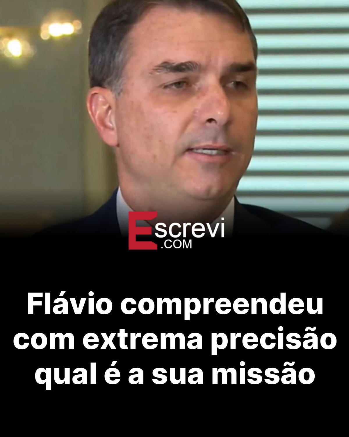Flávio compreendeu com extrema precisão qual é a sua missão card preto