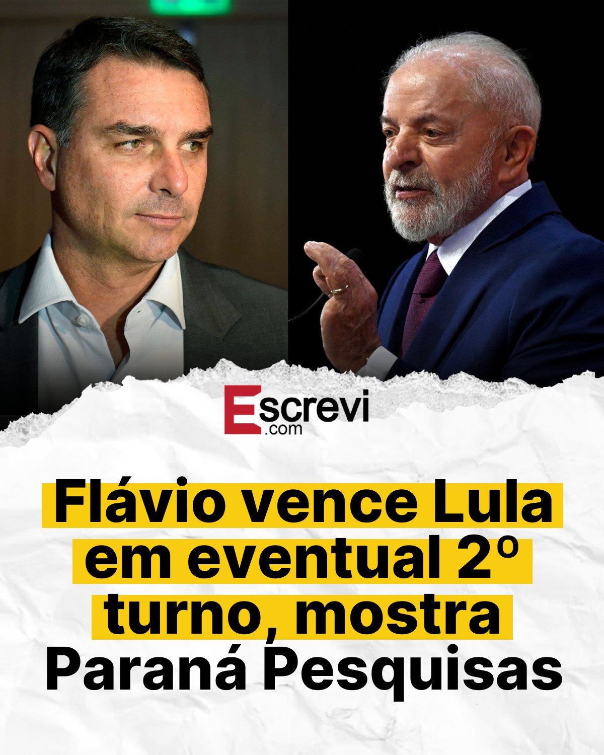 Flávio vence Lula em eventual 2º turno, mostra Paraná Pesquisas card branco