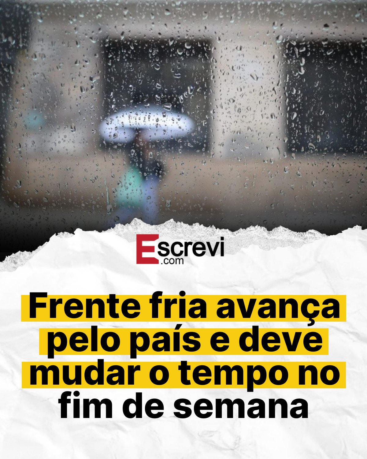Frente fria avança pelo país e deve mudar o tempo no fim de semana card branco