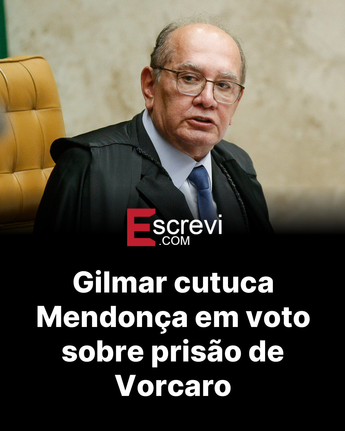 Gilmar cutuca Mendonça em voto sobre prisão de Vorcaro card preto