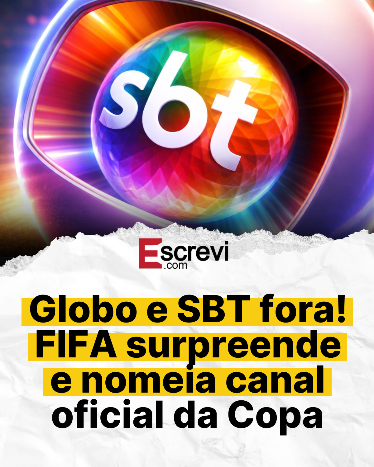Globo e SBT fora! FIFA surpreende e nomeia canal oficial da Copa card branco