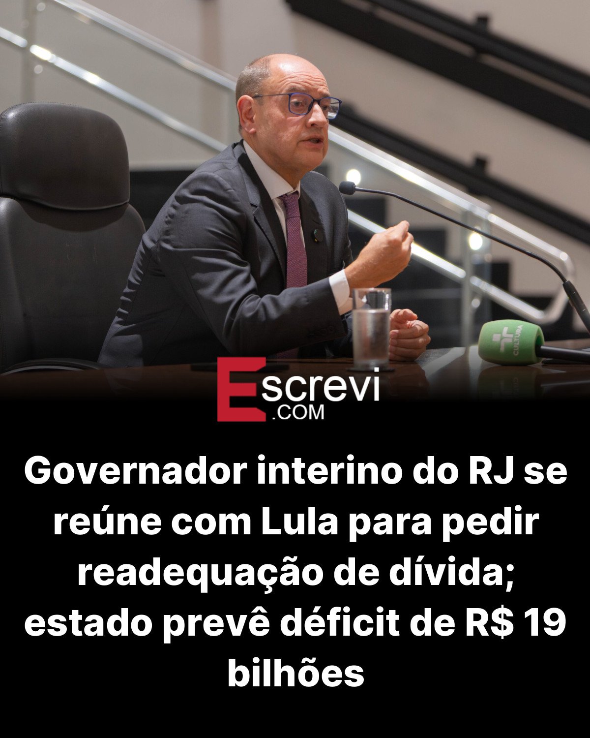 Governador interino do RJ se reúne com Lula para pedir readequação de dívida; estado prevê déficit de R$ 19 bilhões card preto