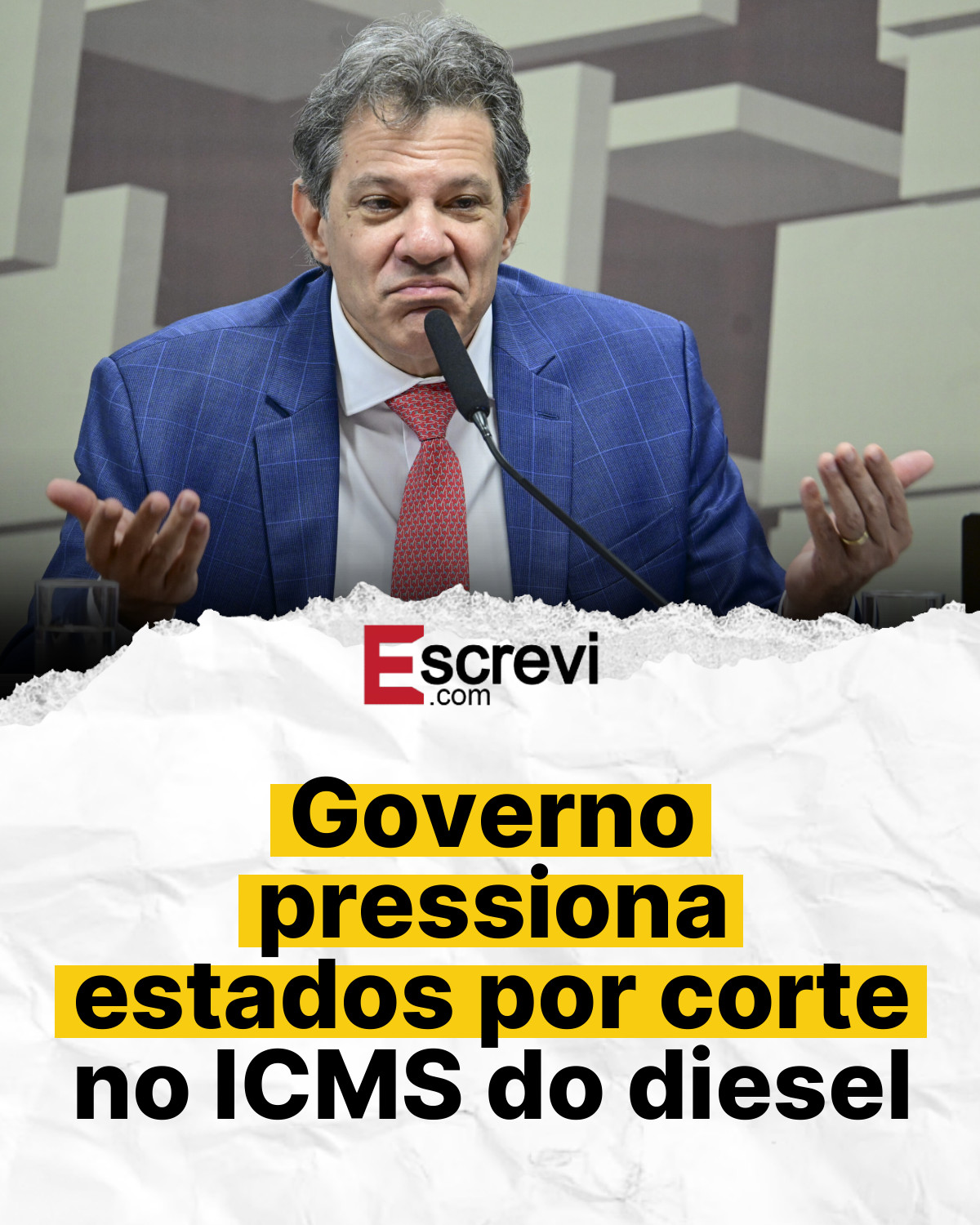 Governo pressiona estados por corte no ICMS do diesel card branco