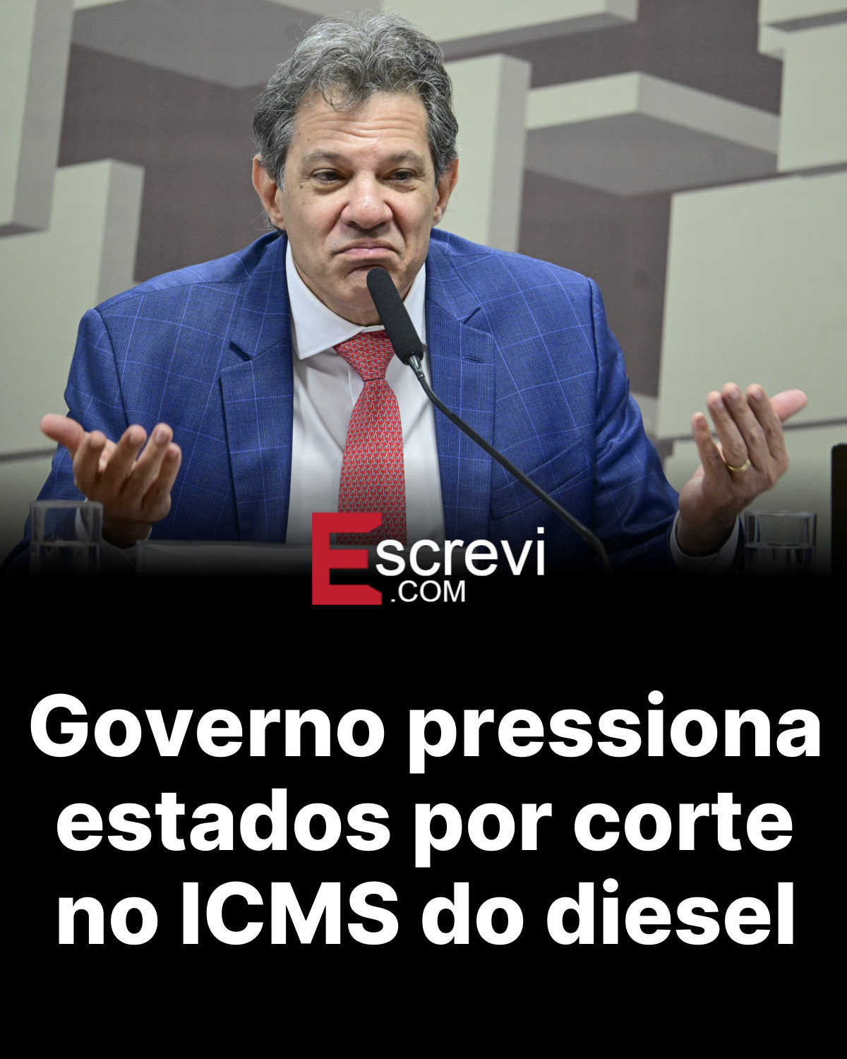 Governo pressiona estados por corte no ICMS do diesel card preto