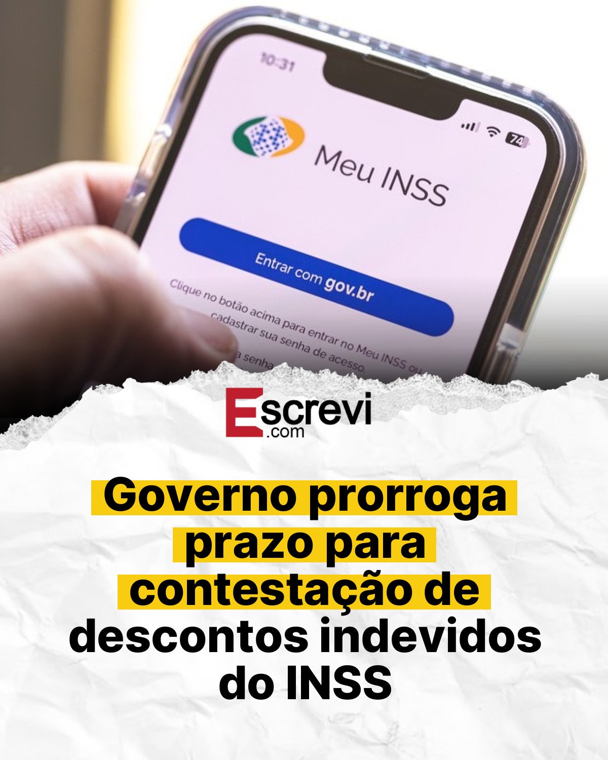 Governo prorroga prazo para contestação de descontos indevidos do INSS card branco