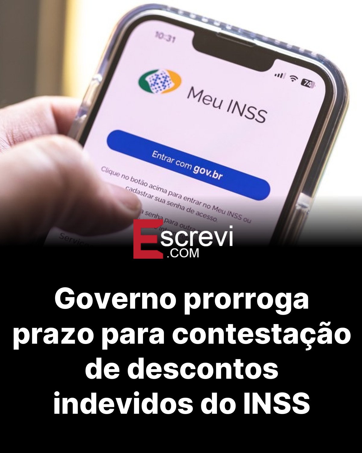 Governo prorroga prazo para contestação de descontos indevidos do INSS card preto