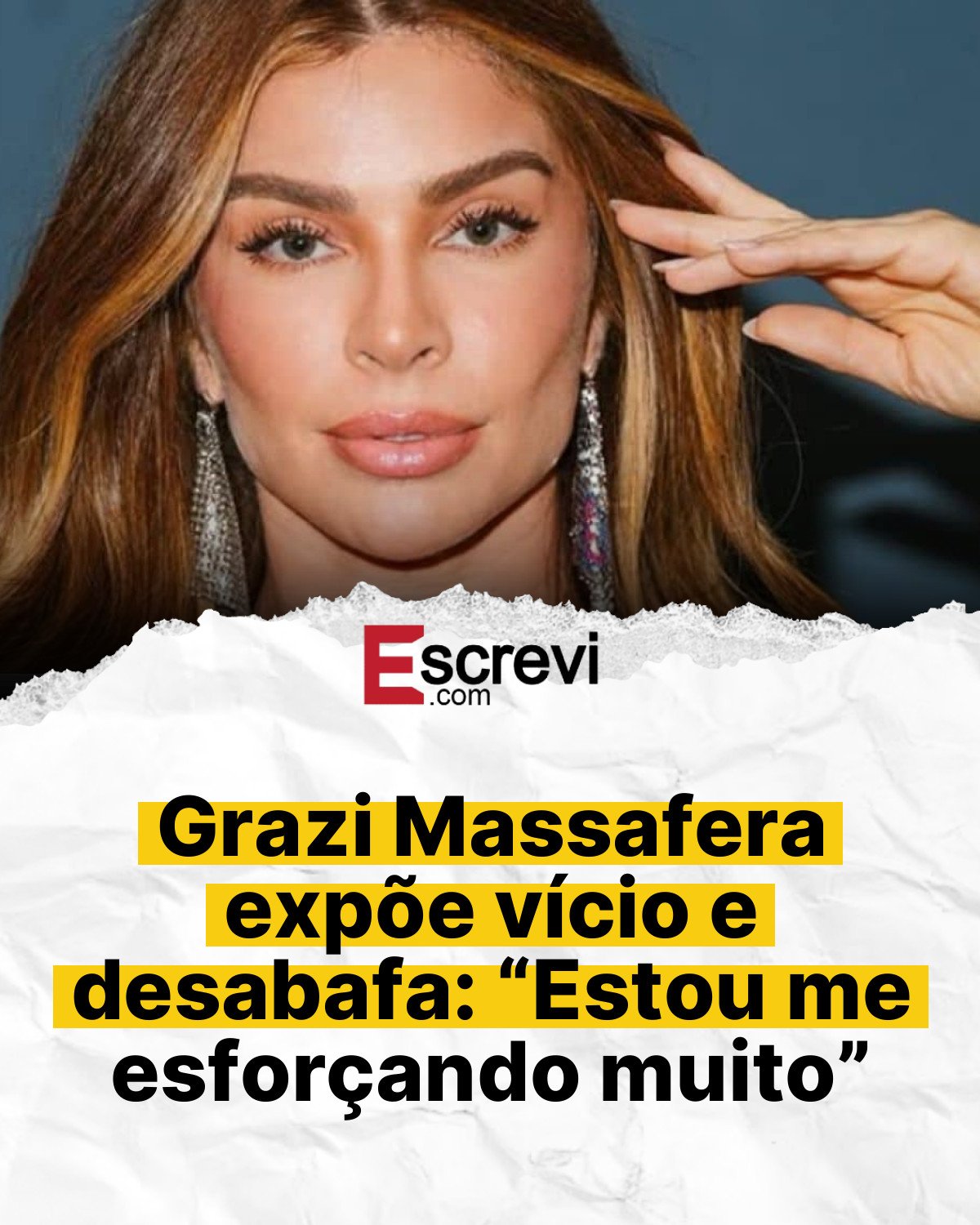 Grazi Massafera expõe vício e desabafa: “Estou me esforçando muito” card branco