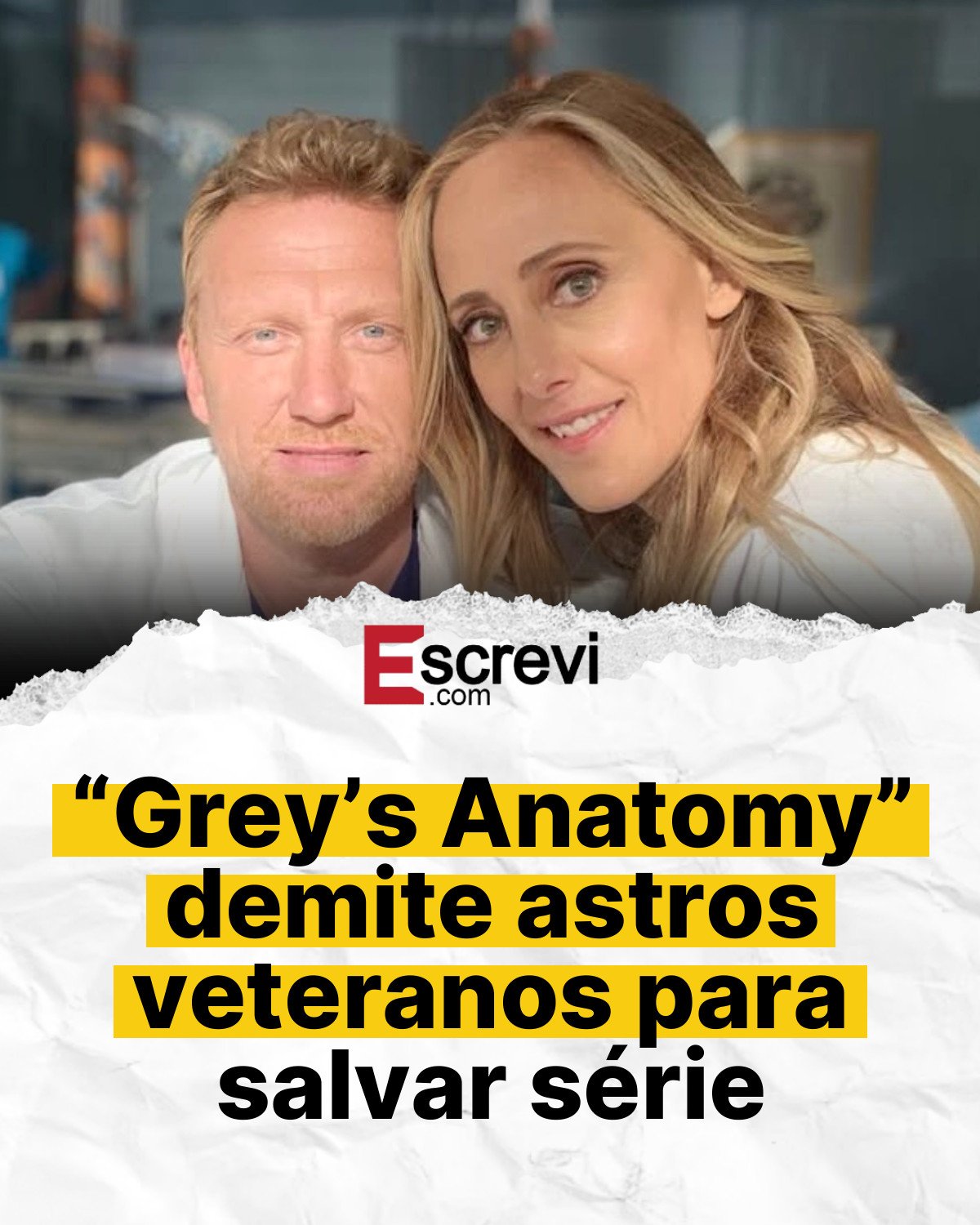 “Grey’s Anatomy” demite astros veteranos para salvar série card branco