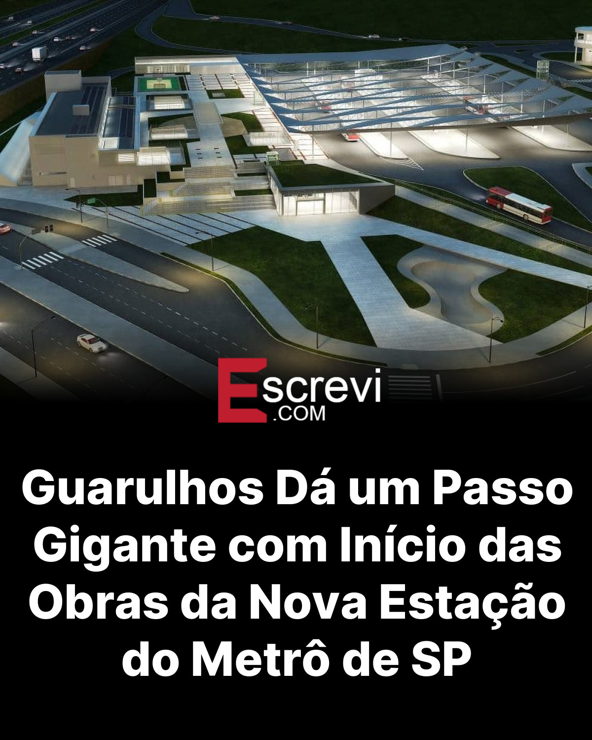Guarulhos Dá um Passo Gigante com Início das Obras da Nova Estação do Metrô de SP card preto