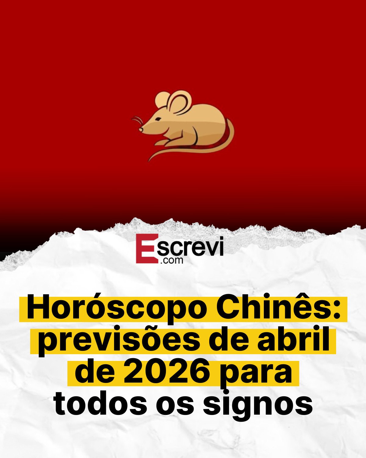Horóscopo Chinês: previsões de abril de 2026 para todos os signos card branco