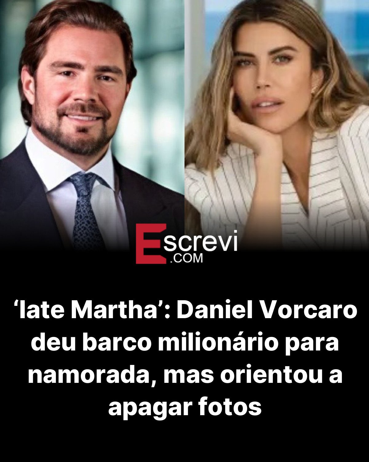 ‘Iate Martha’: Daniel Vorcaro deu barco milionário para namorada, mas orientou a apagar fotos card preto