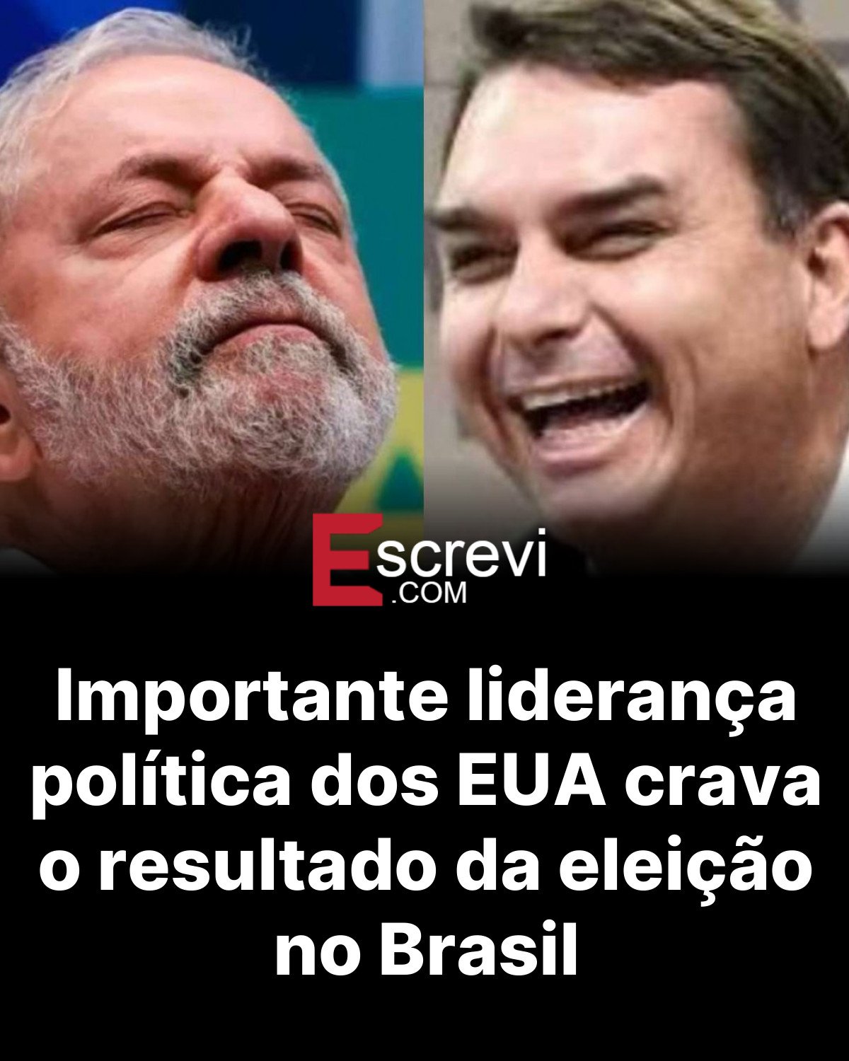 Importante liderança política dos EUA crava o resultado da eleição no Brasil card preto