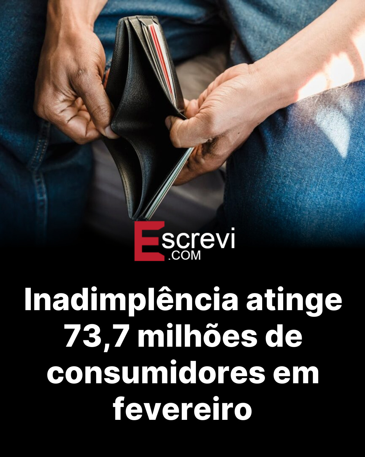 Inadimplência atinge 73,7 milhões de consumidores em fevereiro card preto