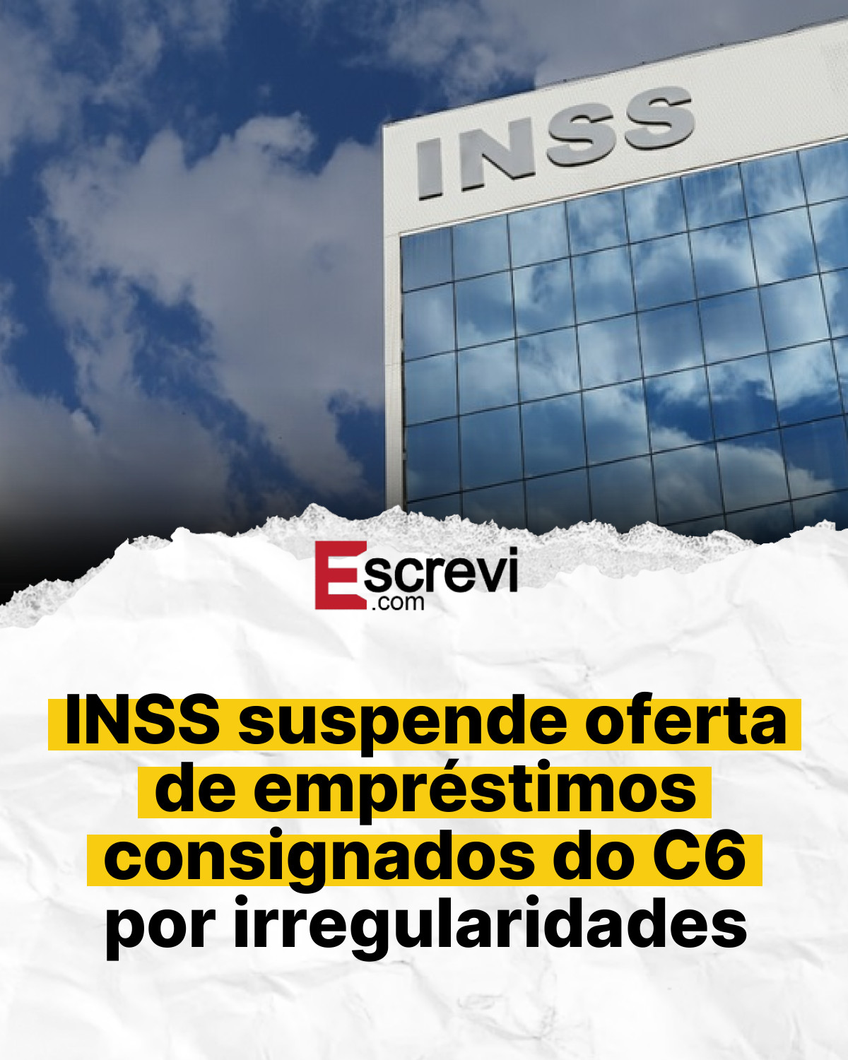 INSS suspende oferta de empréstimos consignados do C6 por irregularidades card branco