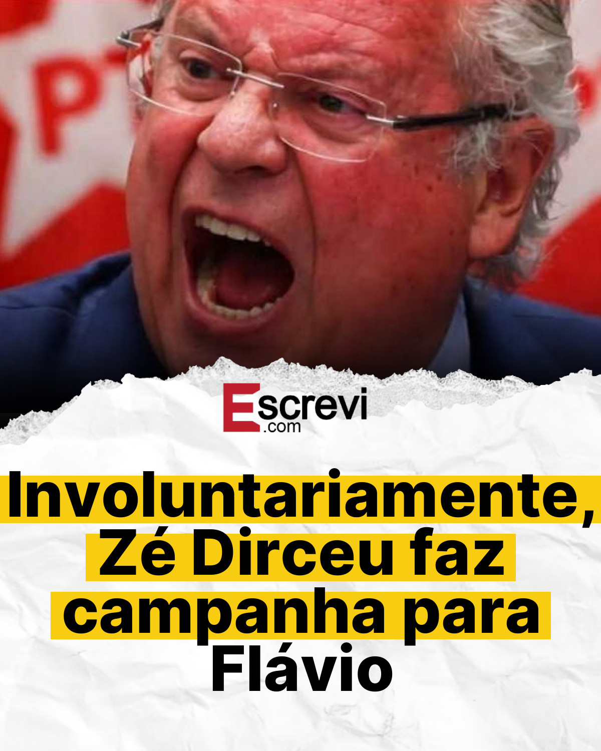 Involuntariamente, Zé Dirceu faz campanha para Flávio card branco