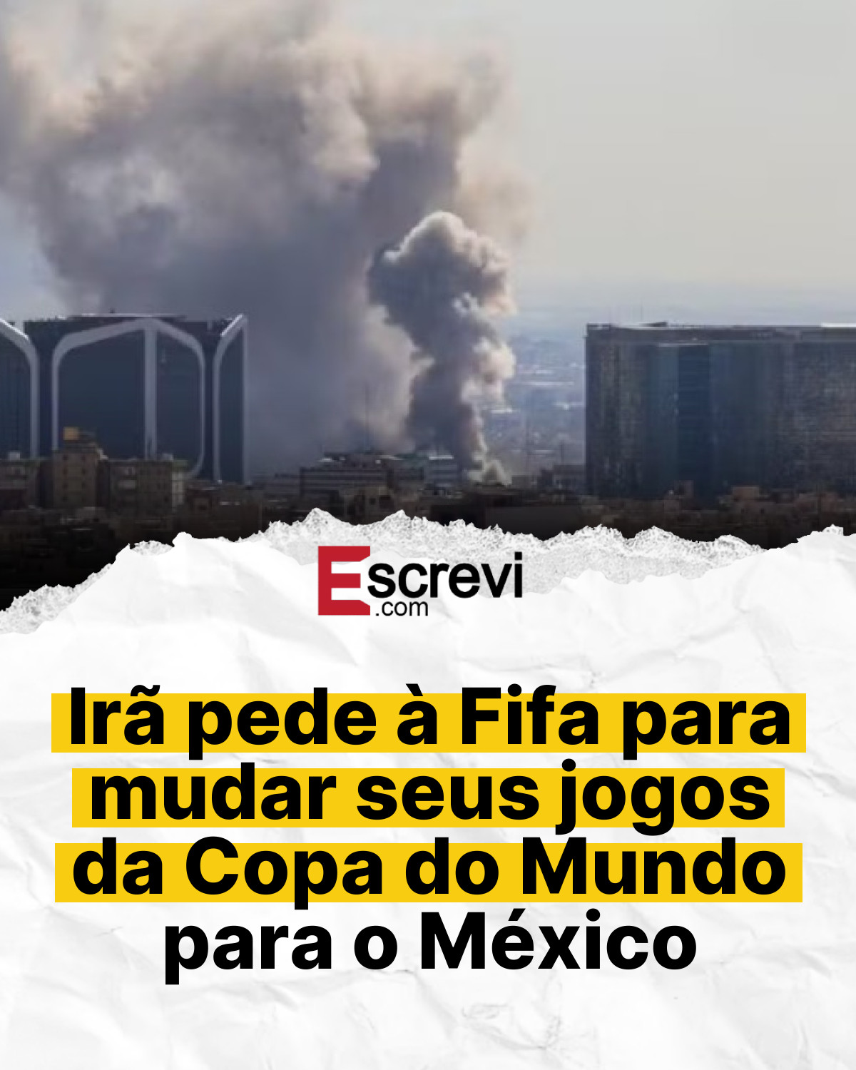 Irã pede à Fifa para mudar seus jogos da Copa do Mundo para o México card branco