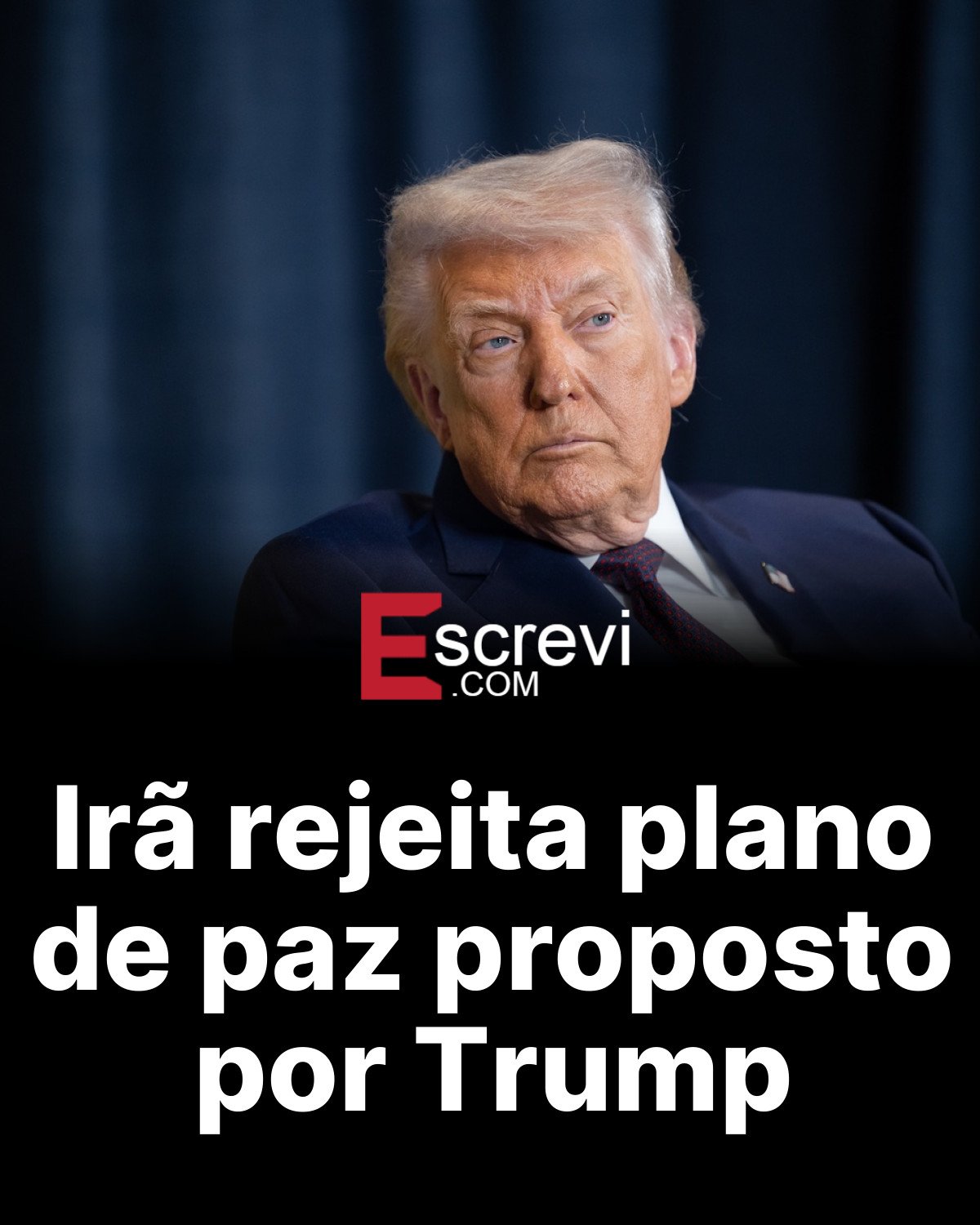 Irã rejeita plano de paz proposto por Trump card preto