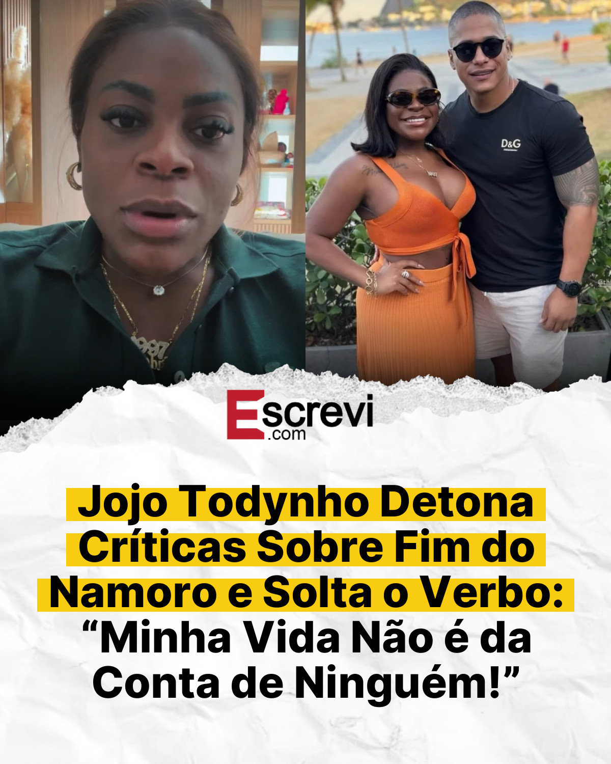 Jojo Todynho Detona Críticas Sobre Fim do Namoro e Solta o Verbo: “Minha Vida Não é da Conta de Ninguém!” card branco