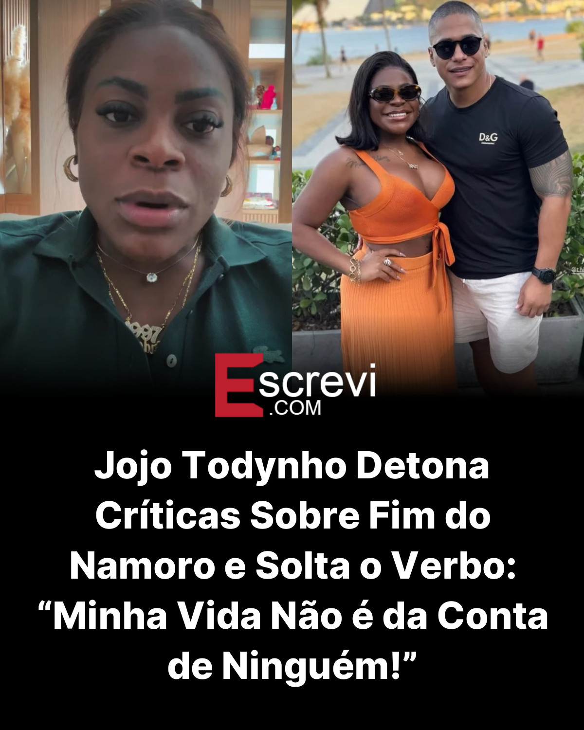 Jojo Todynho Detona Críticas Sobre Fim do Namoro e Solta o Verbo: “Minha Vida Não é da Conta de Ninguém!” card preto