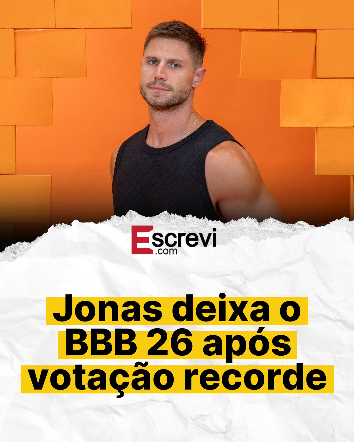 Jonas deixa o BBB 26 após votação recorde card branco