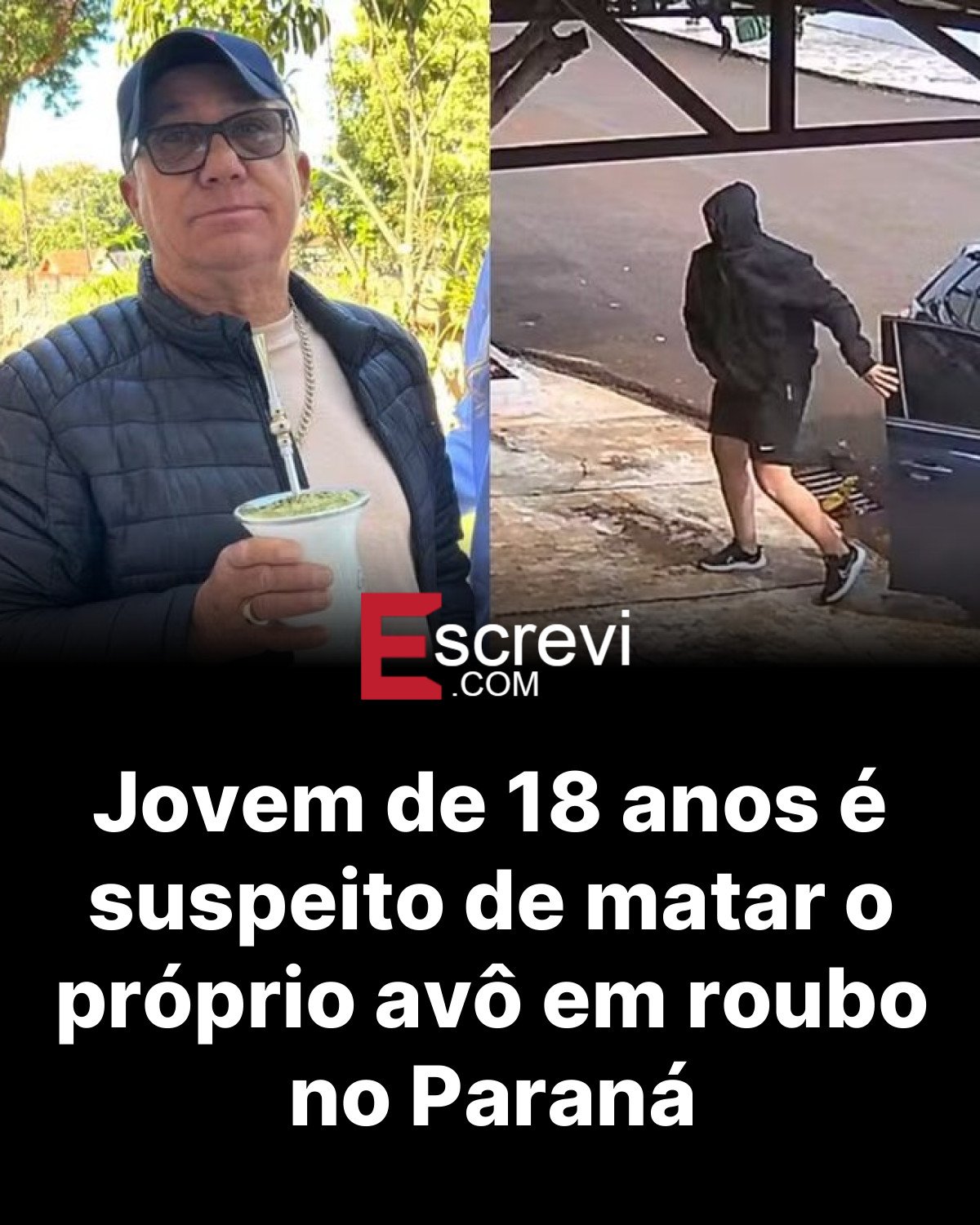 Jovem de 18 anos é suspeito de matar o próprio avô em roubo no Paraná card preto
