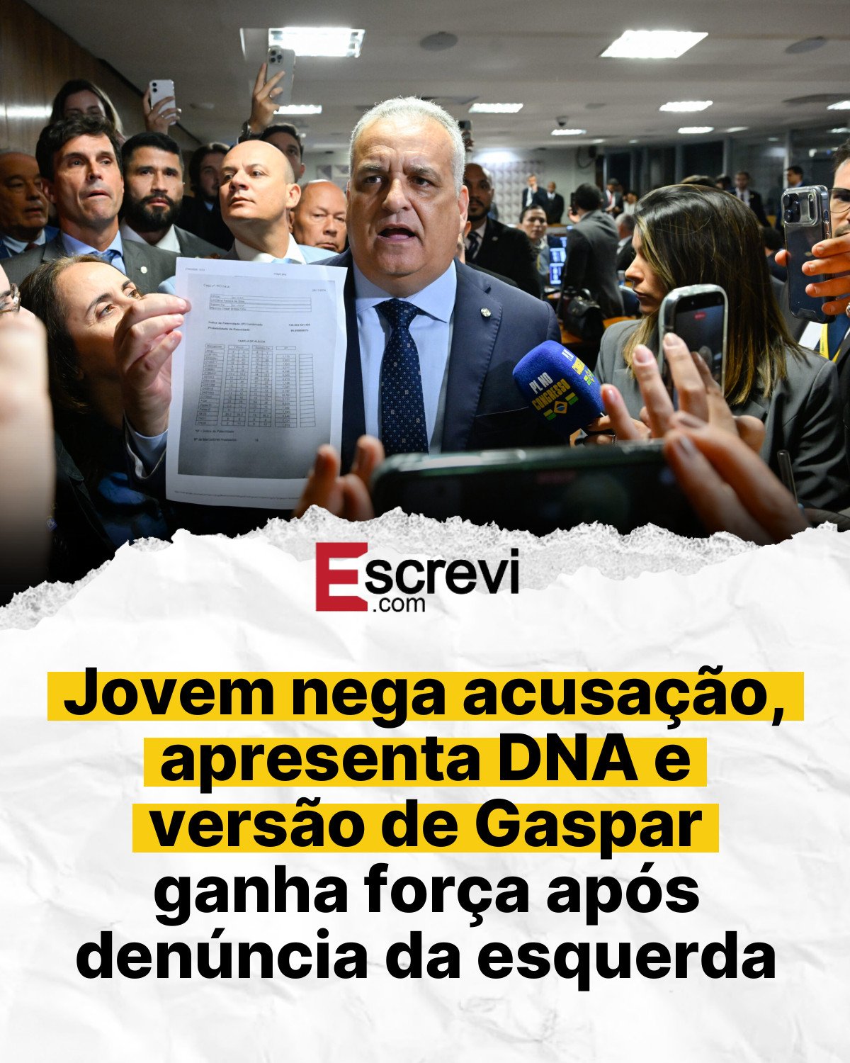 Jovem nega acusação, apresenta DNA e versão de Gaspar ganha força após denúncia da esquerda card branco