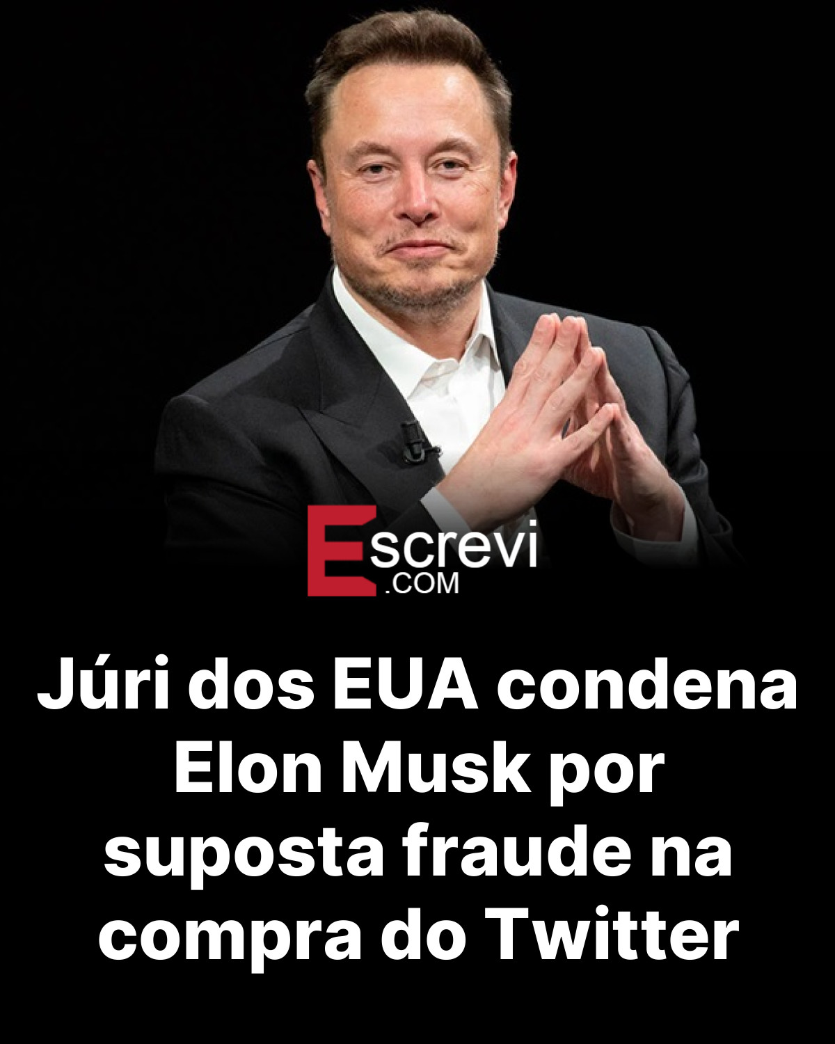 Júri dos EUA condena Elon Musk por suposta fraude na compra do Twitter card preto