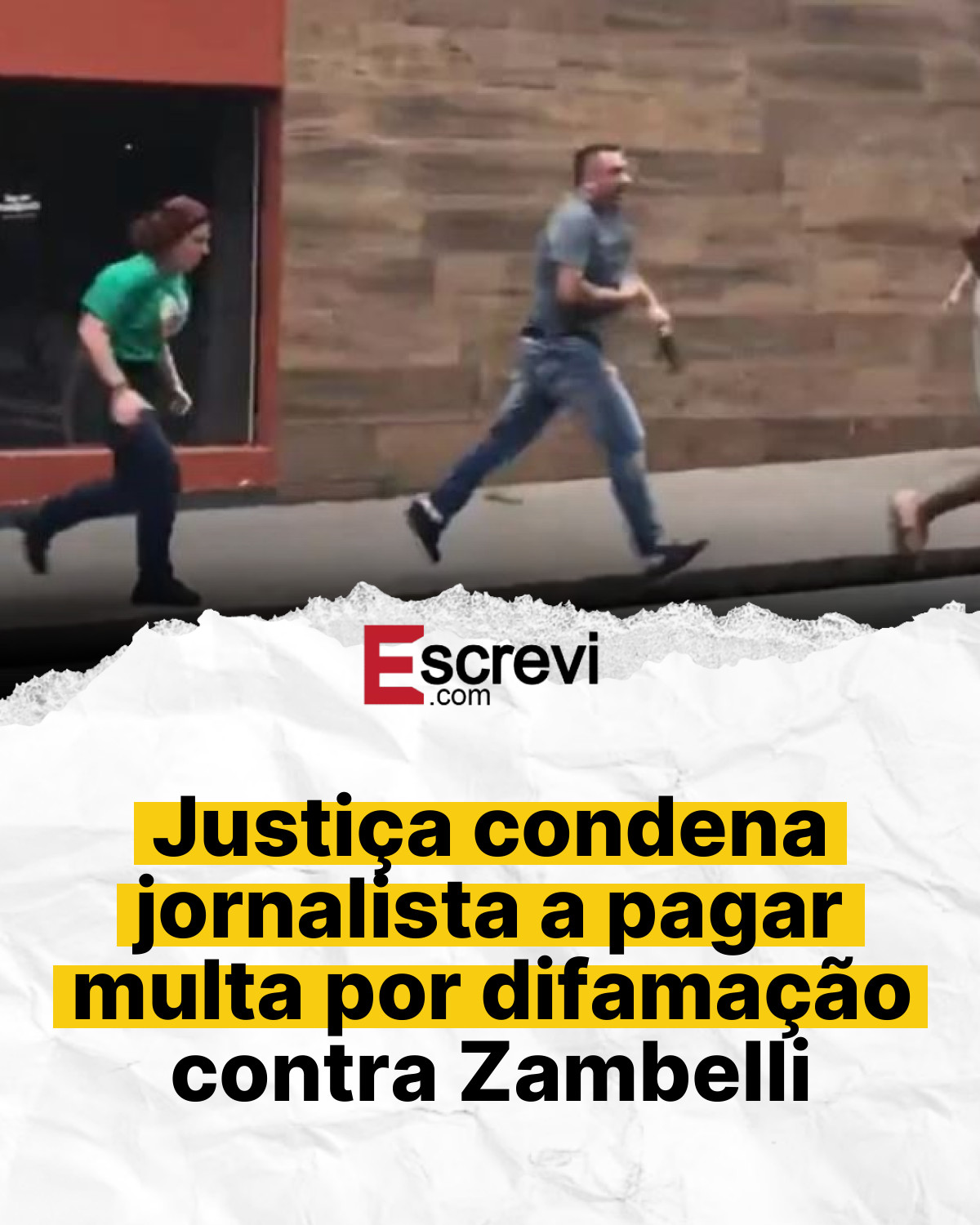 Justiça condena jornalista a pagar multa por difamação contra Zambelli card branco