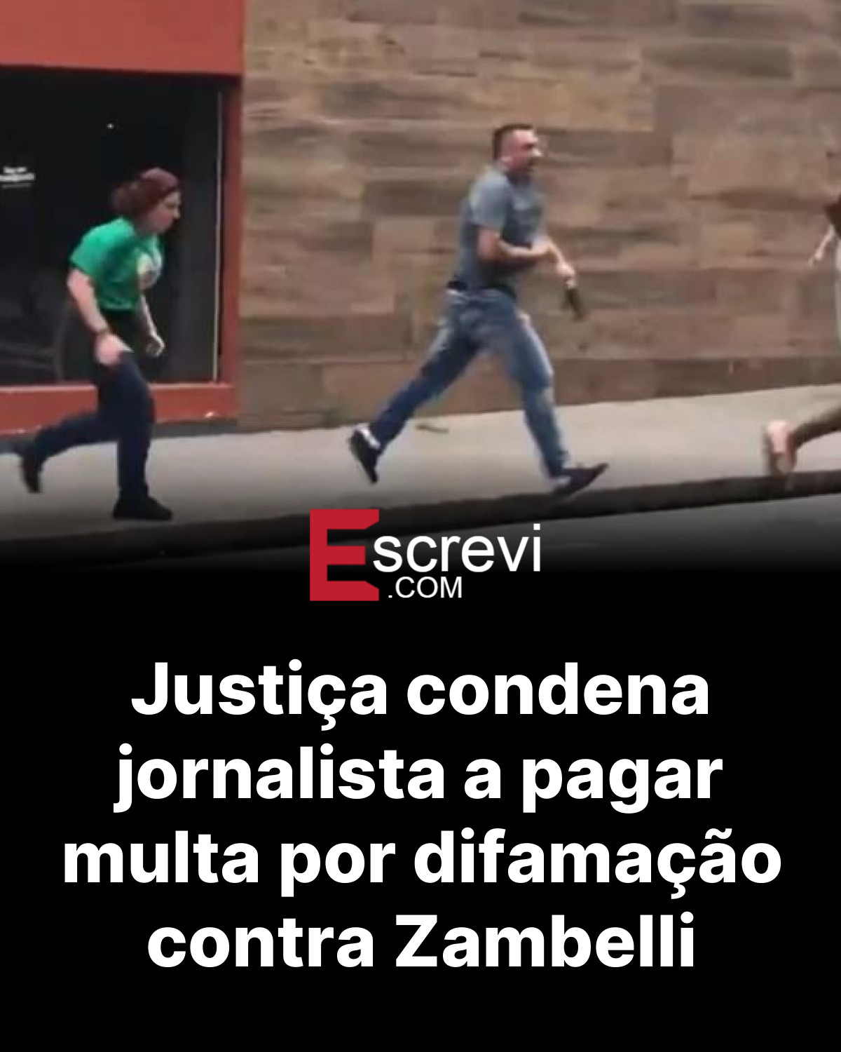 Justiça condena jornalista a pagar multa por difamação contra Zambelli card preto