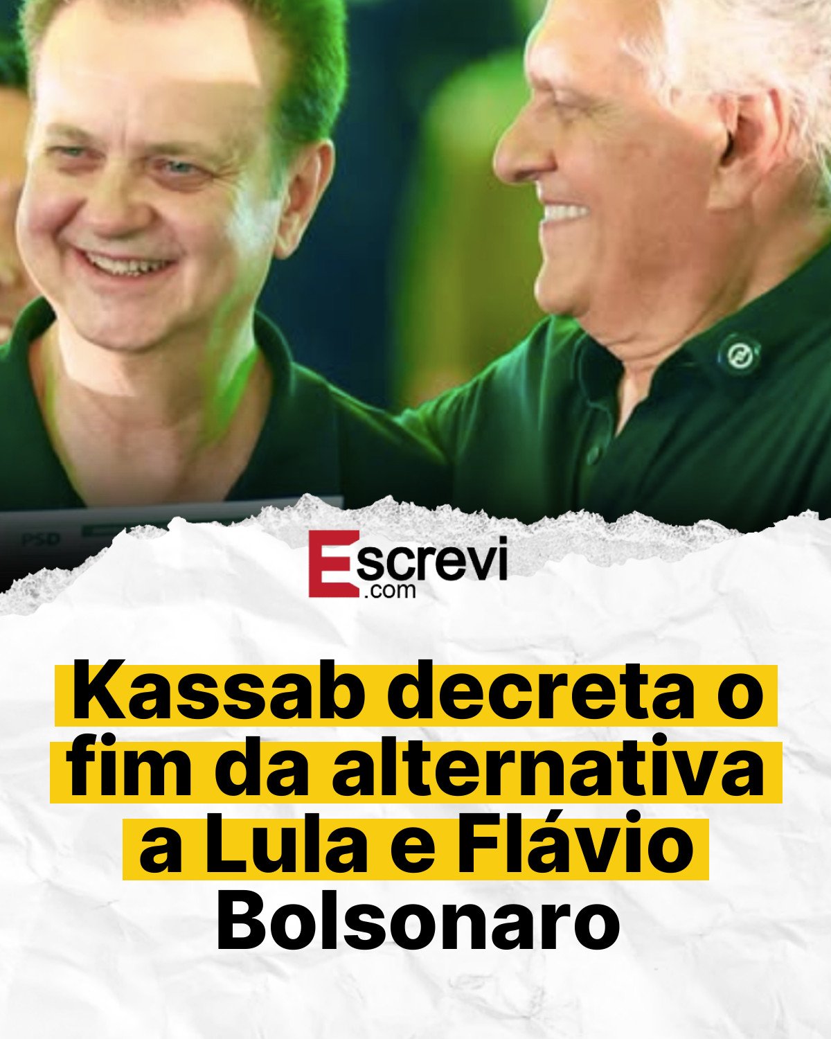 Kassab decreta o fim da alternativa a Lula e Flávio Bolsonaro card branco