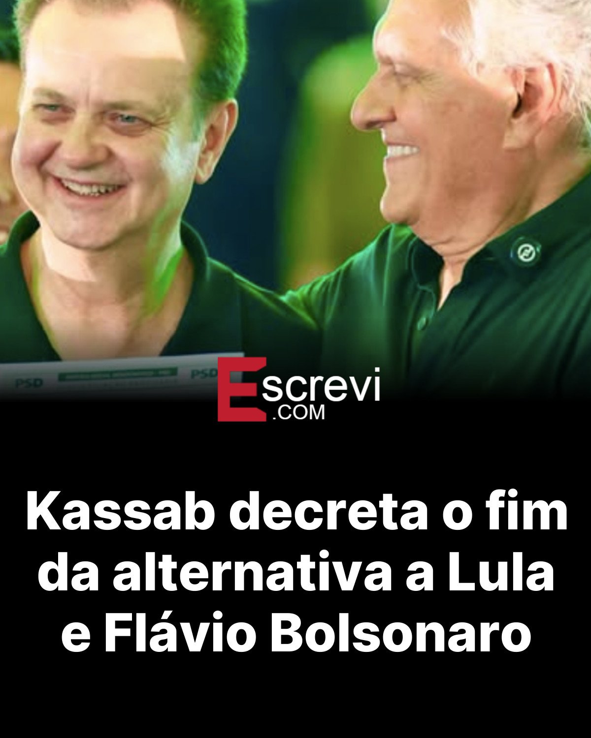 Kassab decreta o fim da alternativa a Lula e Flávio Bolsonaro card preto