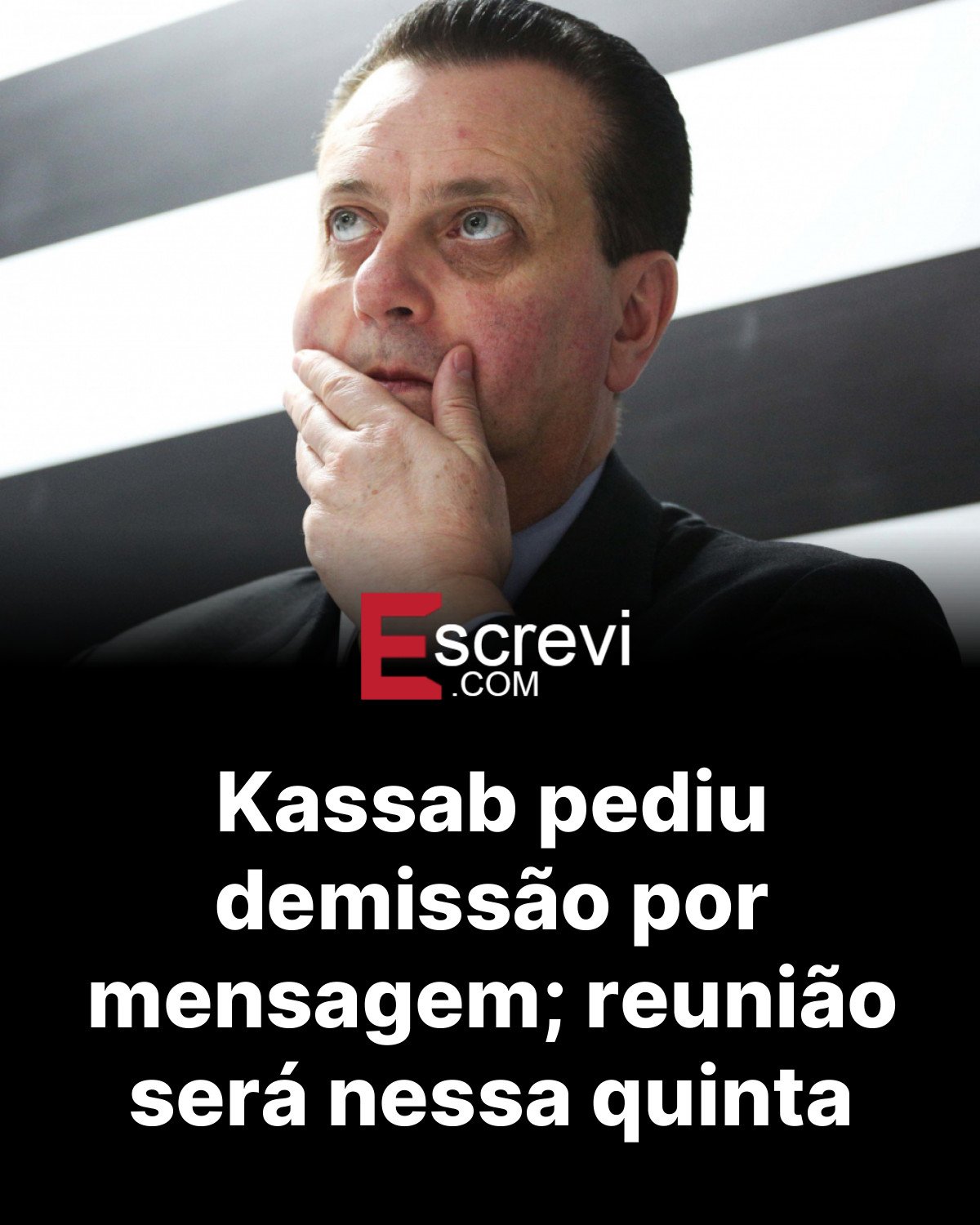 Kassab pediu demissão por mensagem; reunião será nessa quinta card preto