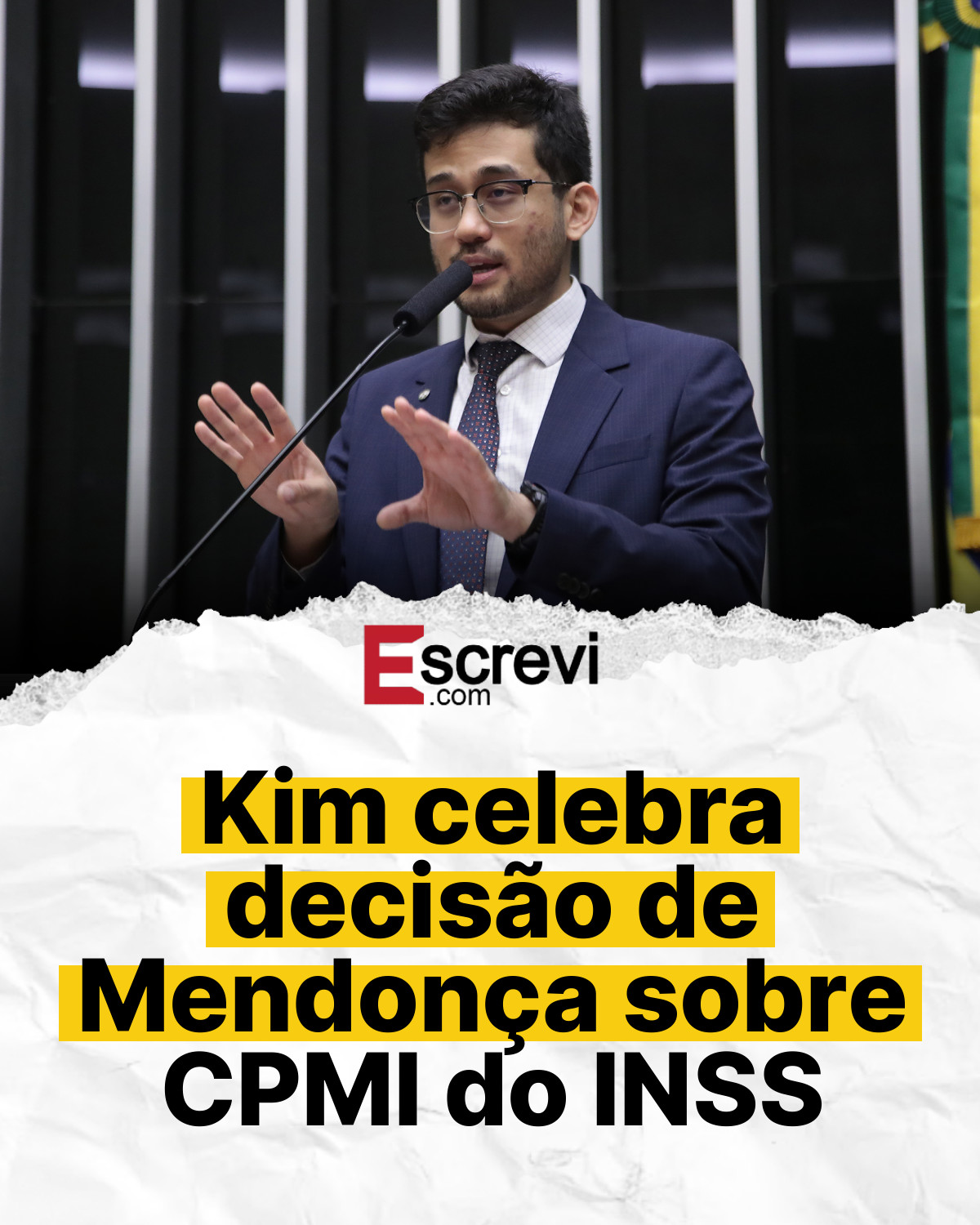 Kim celebra decisão de Mendonça sobre CPMI do INSS card branco