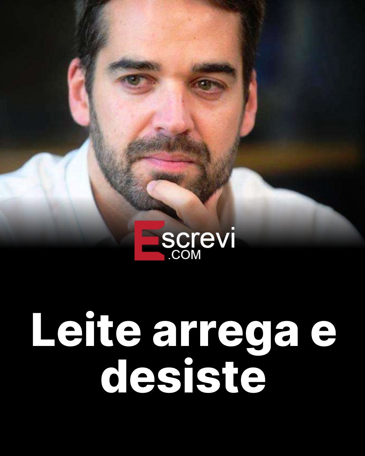 Leite arrega e desiste card preto