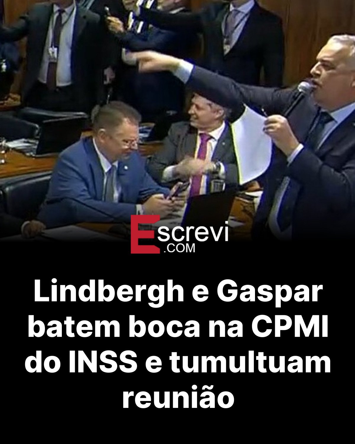 Lindbergh e Gaspar batem boca na CPMI do INSS e tumultuam reunião card preto