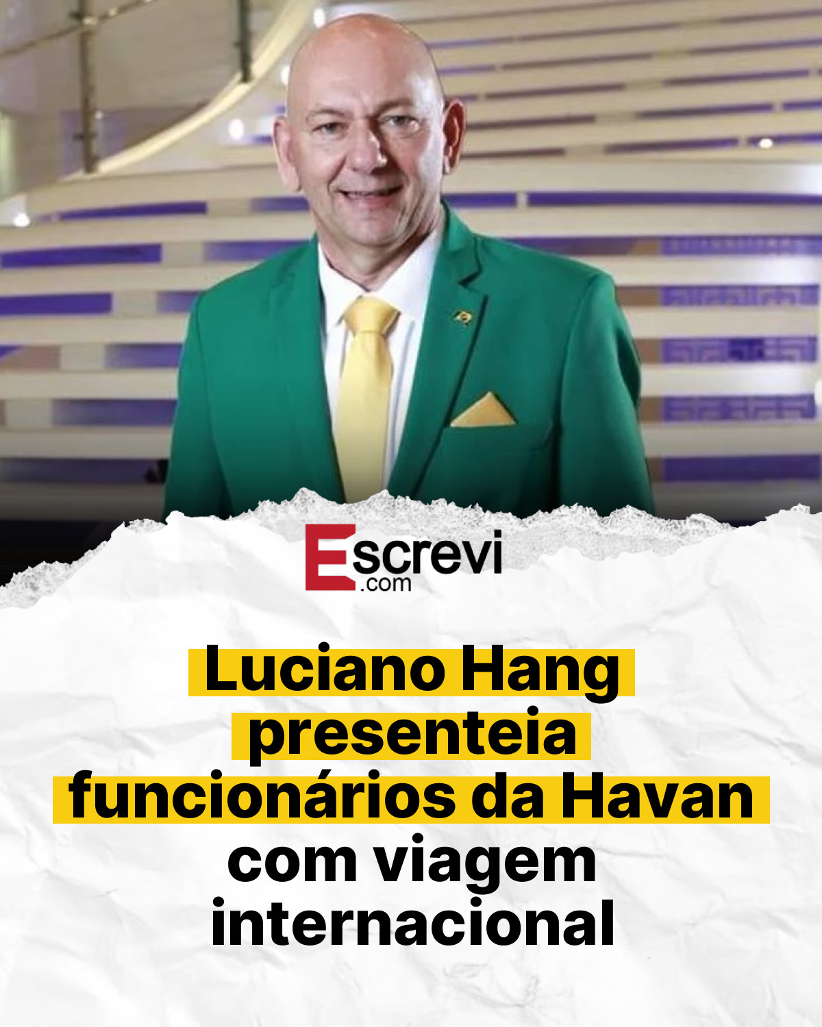 Luciano Hang presenteia funcionários da Havan com viagem internacional card branco