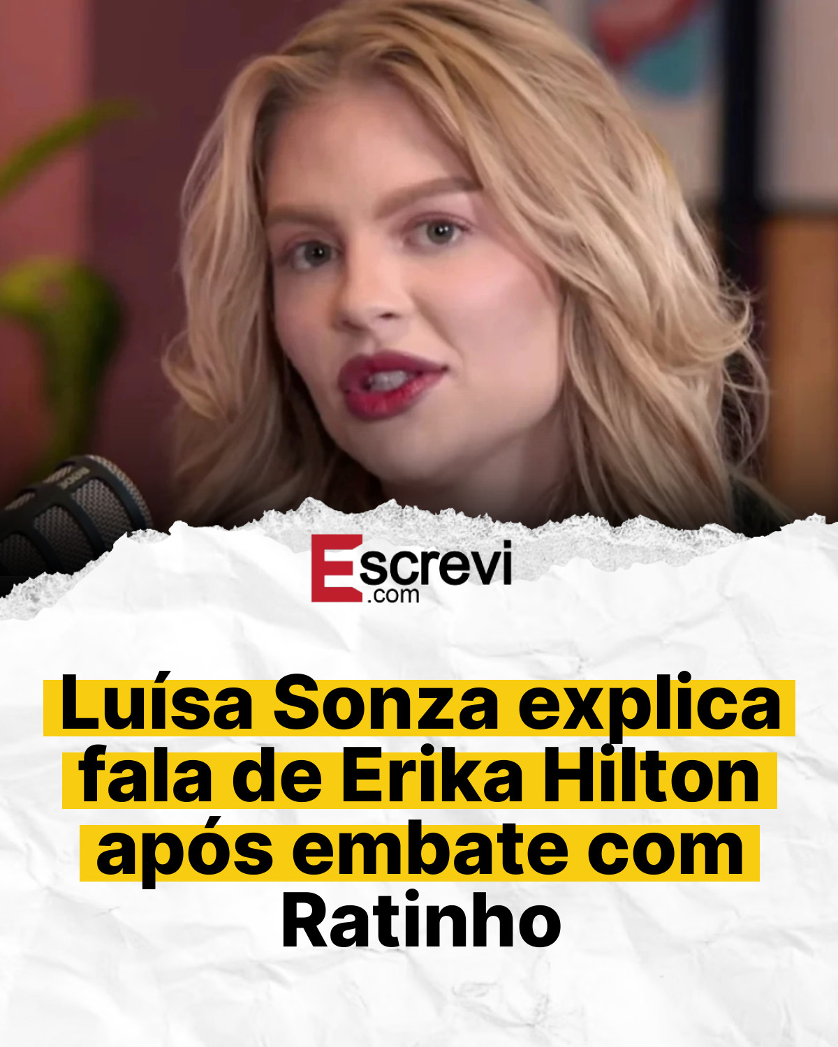 Luísa Sonza explica fala de Erika Hilton após embate com Ratinho card branco