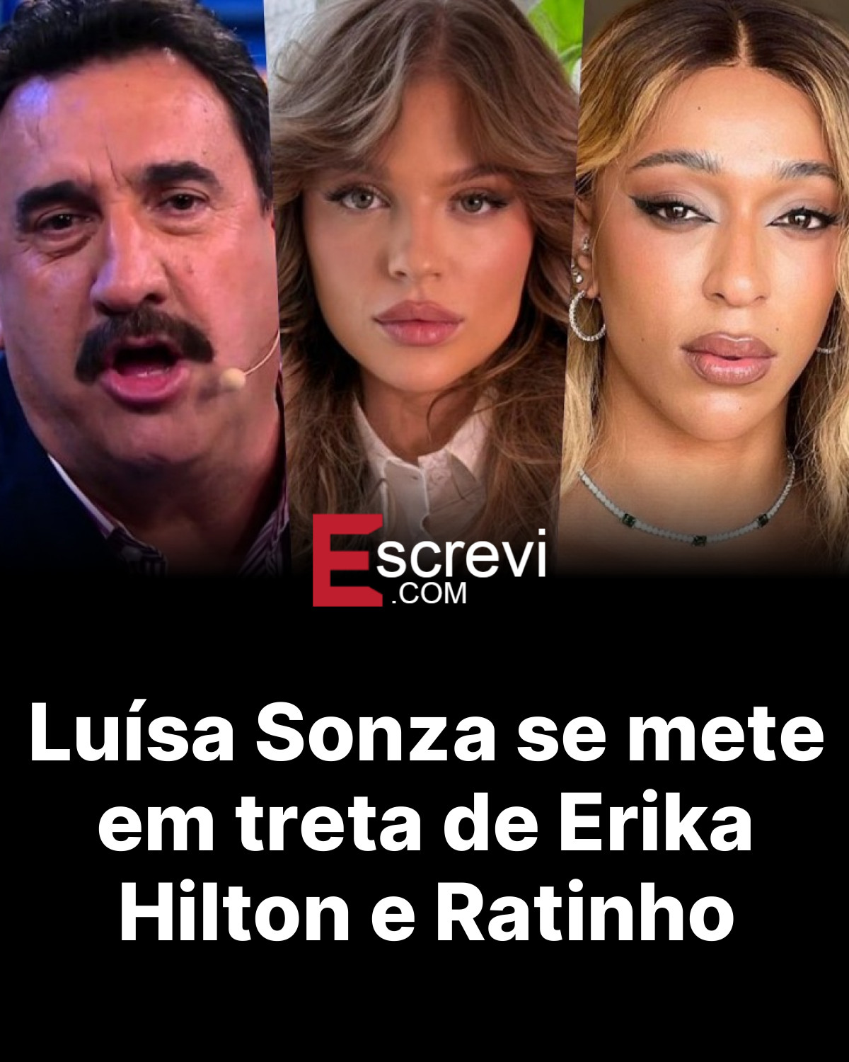 Luísa Sonza se mete em treta de Erika Hilton e Ratinho card preto