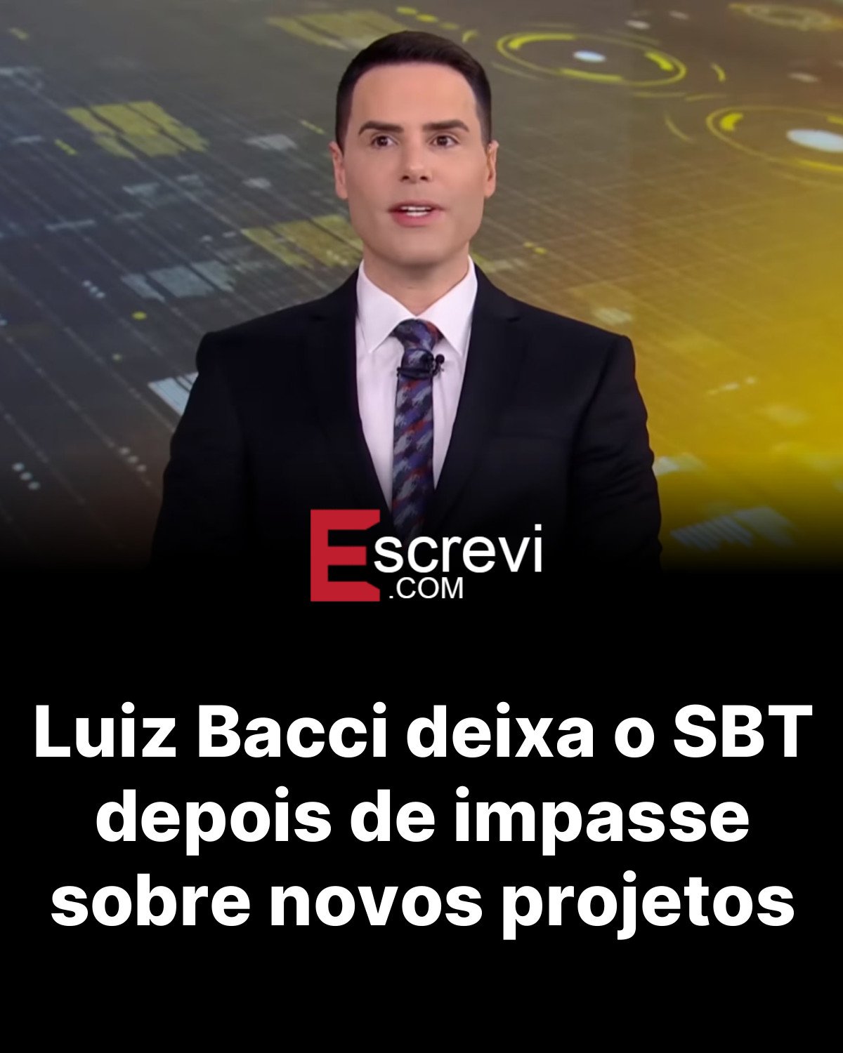 Luiz Bacci deixa o SBT depois de impasse sobre novos projetos card preto