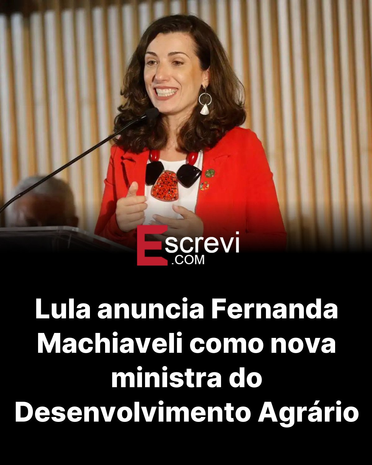 Lula anuncia Fernanda Machiaveli como nova ministra do Desenvolvimento Agrário card preto