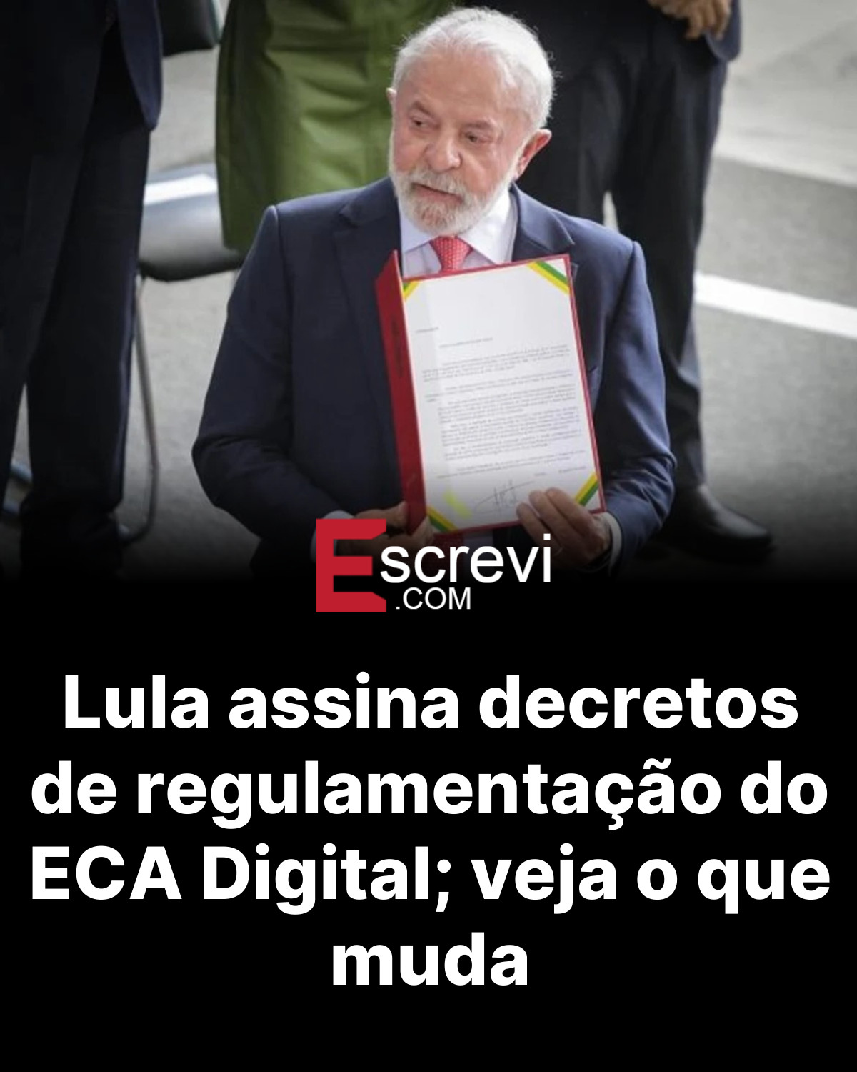 Lula assina decretos de regulamentação do ECA Digital; veja o que muda card preto
