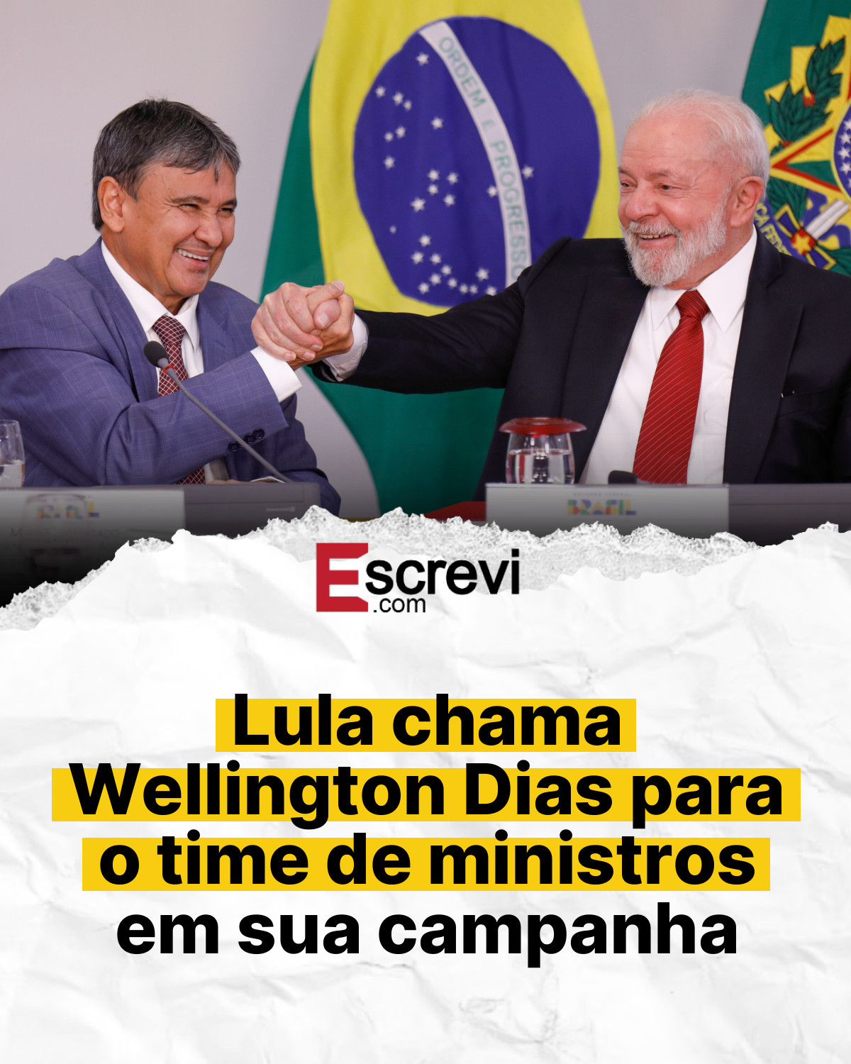 Lula chama Wellington Dias para o time de ministros em sua campanha card branco
