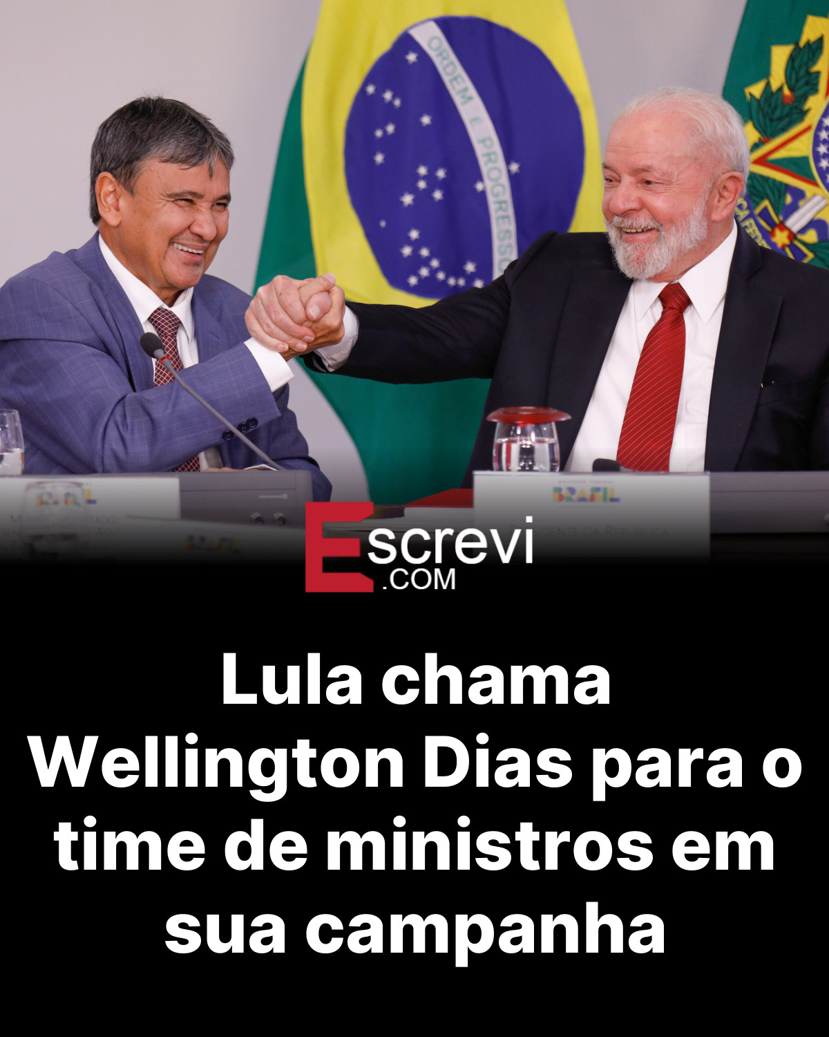 Lula chama Wellington Dias para o time de ministros em sua campanha card preto