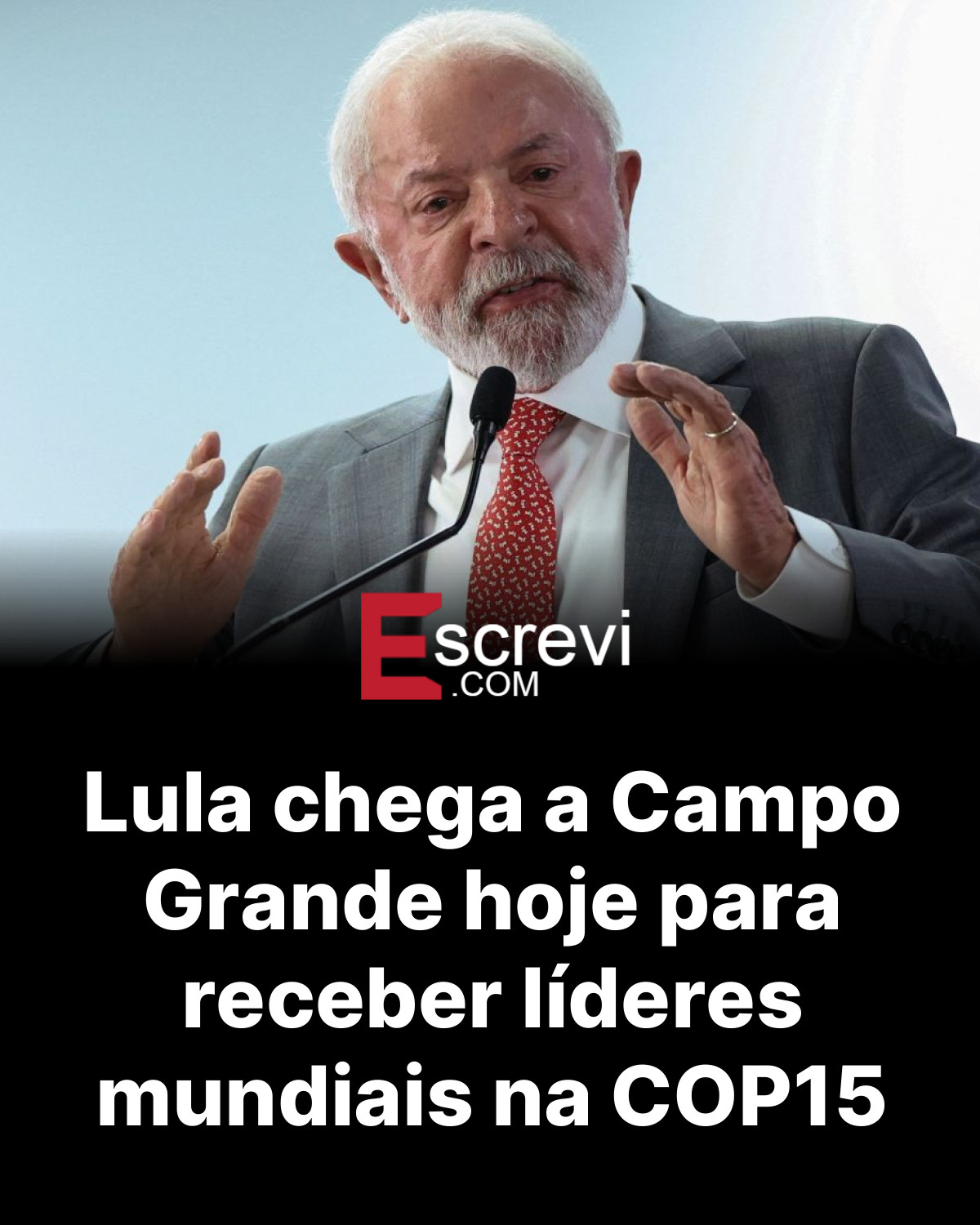 Lula chega a Campo Grande hoje para receber líderes mundiais na COP15 card preto