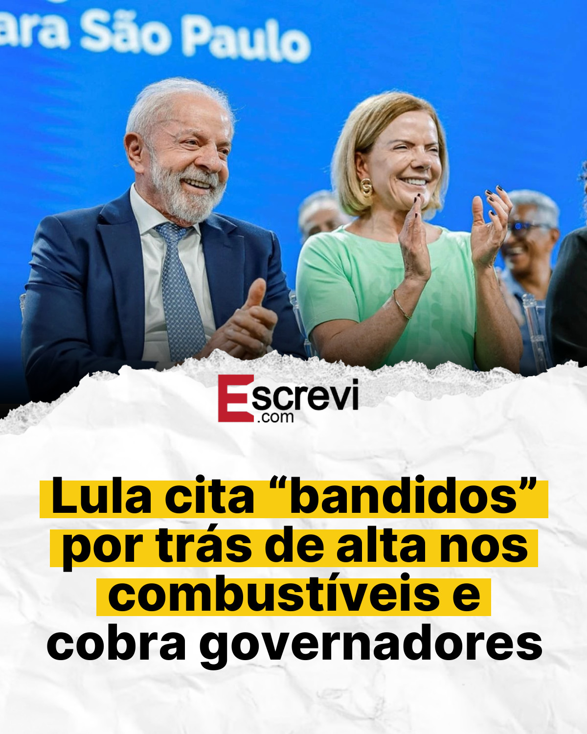 Lula cita “bandidos” por trás de alta nos combustíveis e cobra governadores card branco