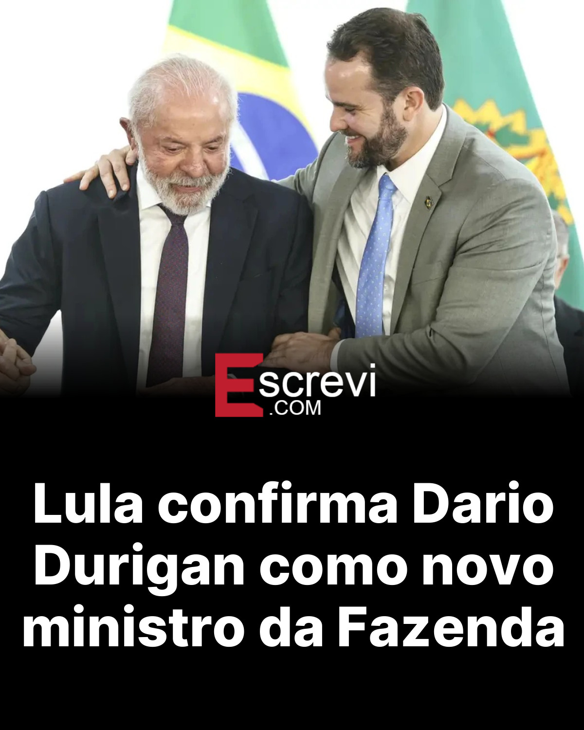 Lula confirma Dario Durigan como novo ministro da Fazenda card preto