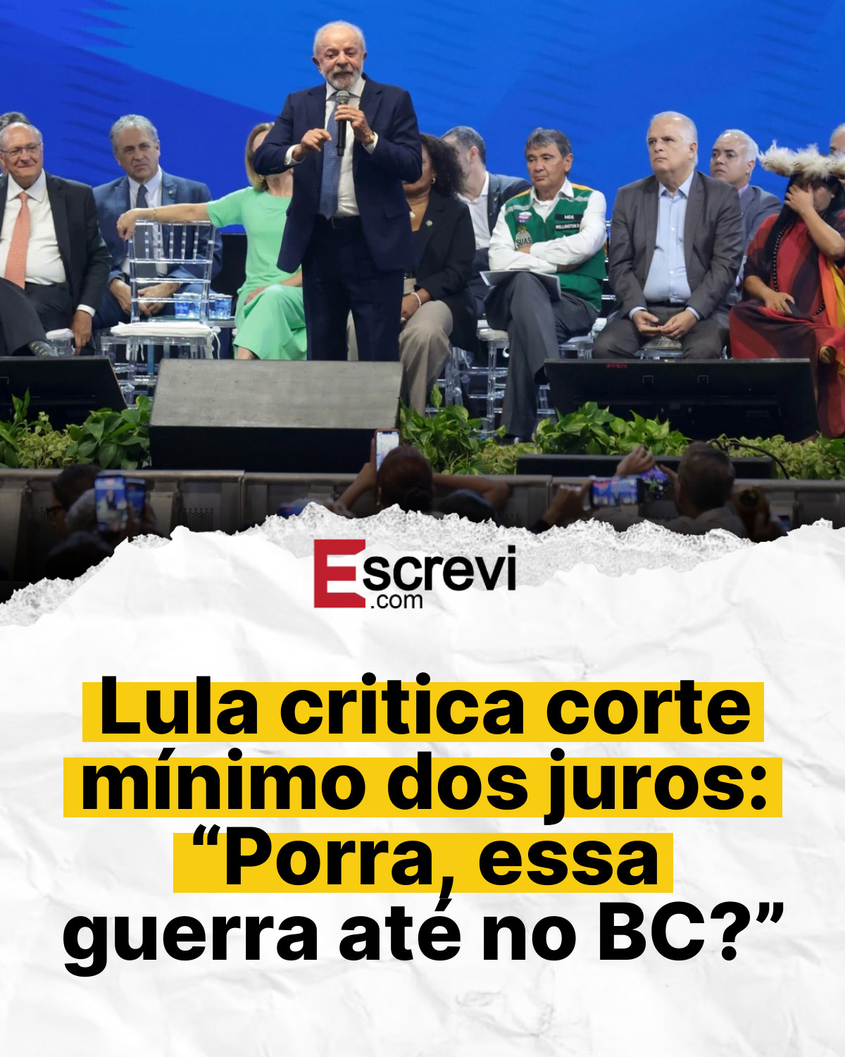 Lula critica corte mínimo dos juros: “Porra, essa guerra até no BC?” card branco