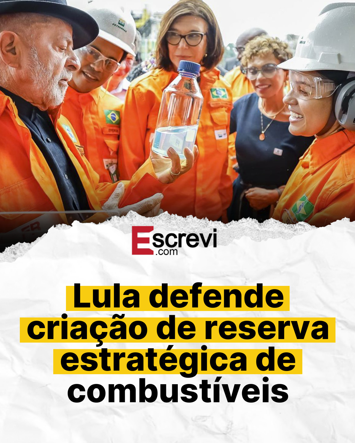 Lula defende criação de reserva estratégica de combustíveis card branco